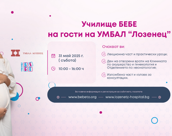 Училище БЕБЕ на гости на болница "Лозенец" на 31 май