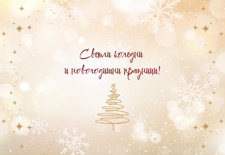 Светли коледни  и новогодишни празници!