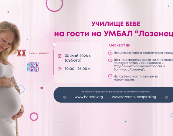 Училище БЕБЕ на гости на болница "Лозенец" на 30 май